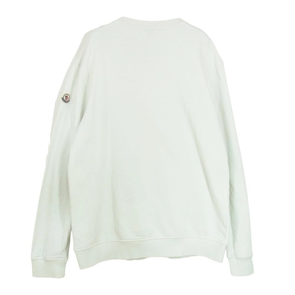 MONCLER モンクレール H10918G00014 809KR 国内正規品 MAGLIA マグリア ロゴ クルーネック スウェット トレーナー ホワイト系 L【中古】