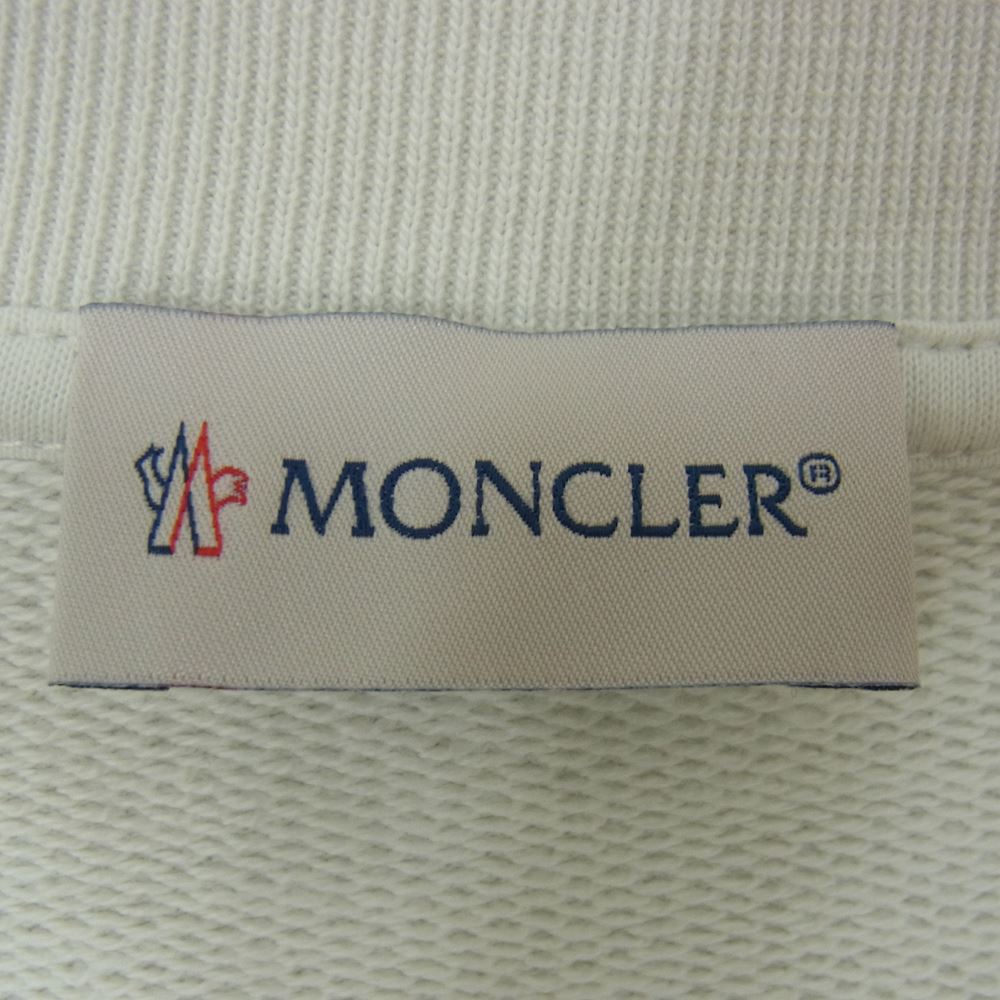 MONCLER モンクレール H10918G00014 809KR 国内正規品 MAGLIA マグリア ロゴ クルーネック スウェット トレーナー ホワイト系 L【中古】