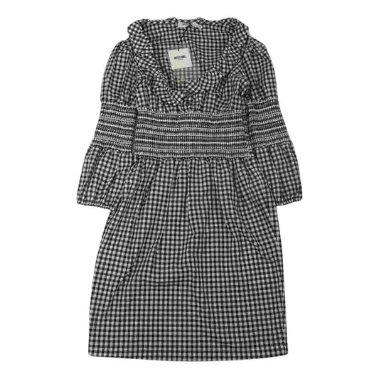 MOSCHINO モスキーノ ギンガムチェック ワンピース ブラック系 40【中古】