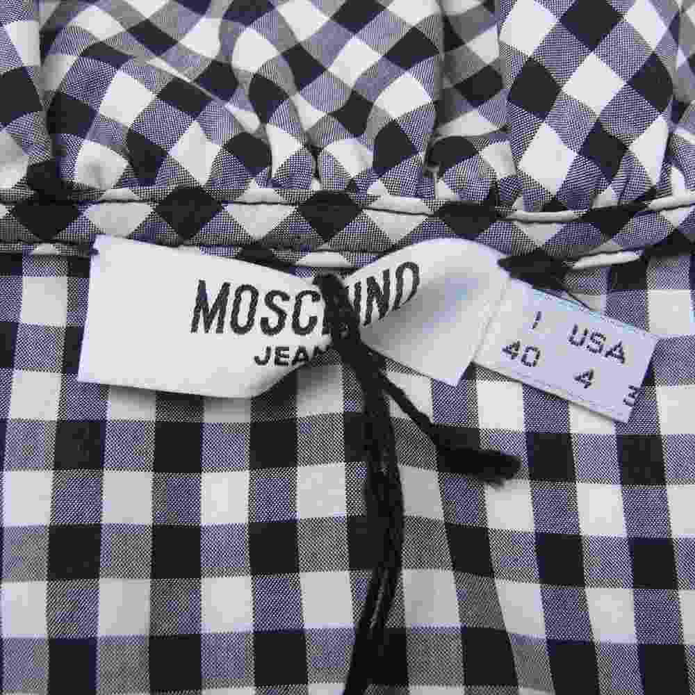 MOSCHINO モスキーノ ギンガムチェック ワンピース ブラック系 40【中古】