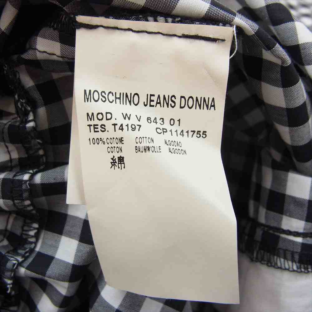 MOSCHINO モスキーノ ギンガムチェック ワンピース ブラック系 40【中古】
