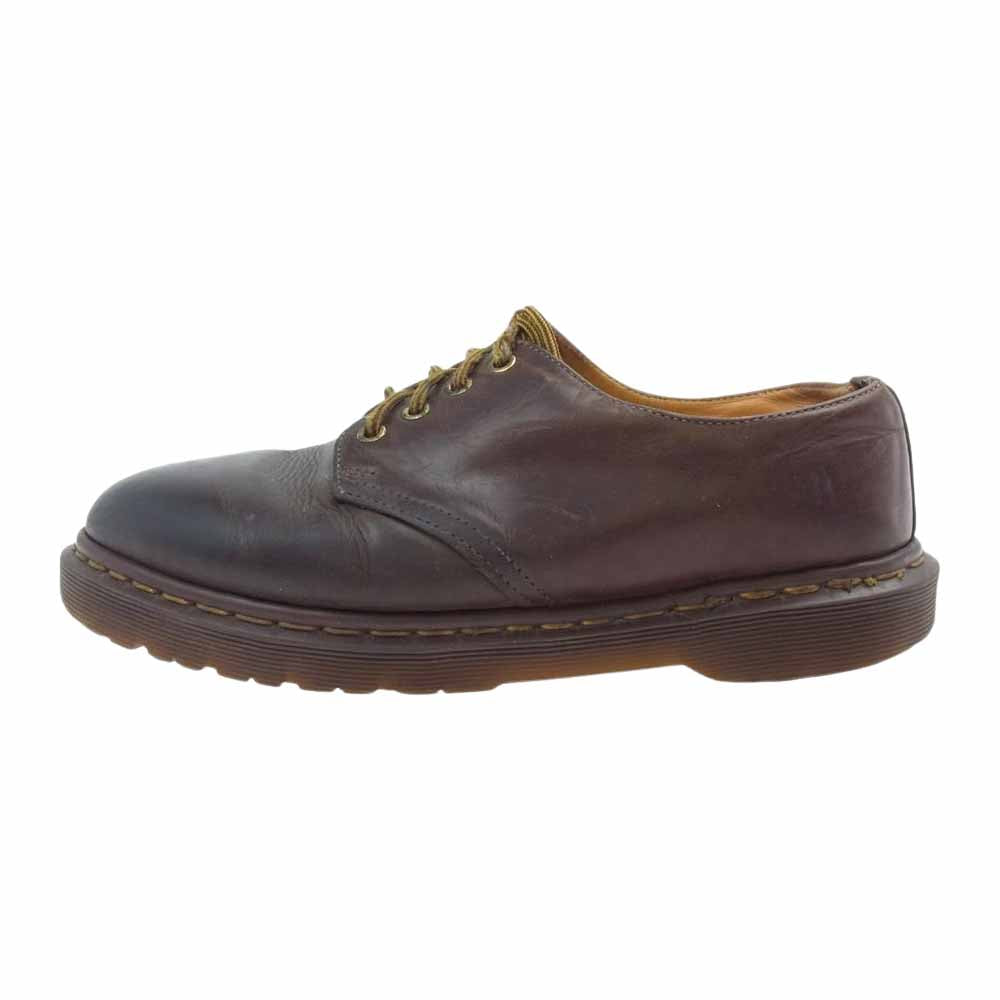 Dr.Martens ドクターマーチン イングランド製 4ホール レザー ロー シューズ ブラウン系 8【中古】