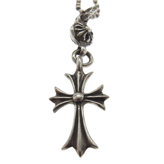 CHROME HEARTS クロムハーツ（原本無） 1B TNY CH CRS 1ボール タイニーCH クロス チャーム ネックレス  シルバー系【中古】