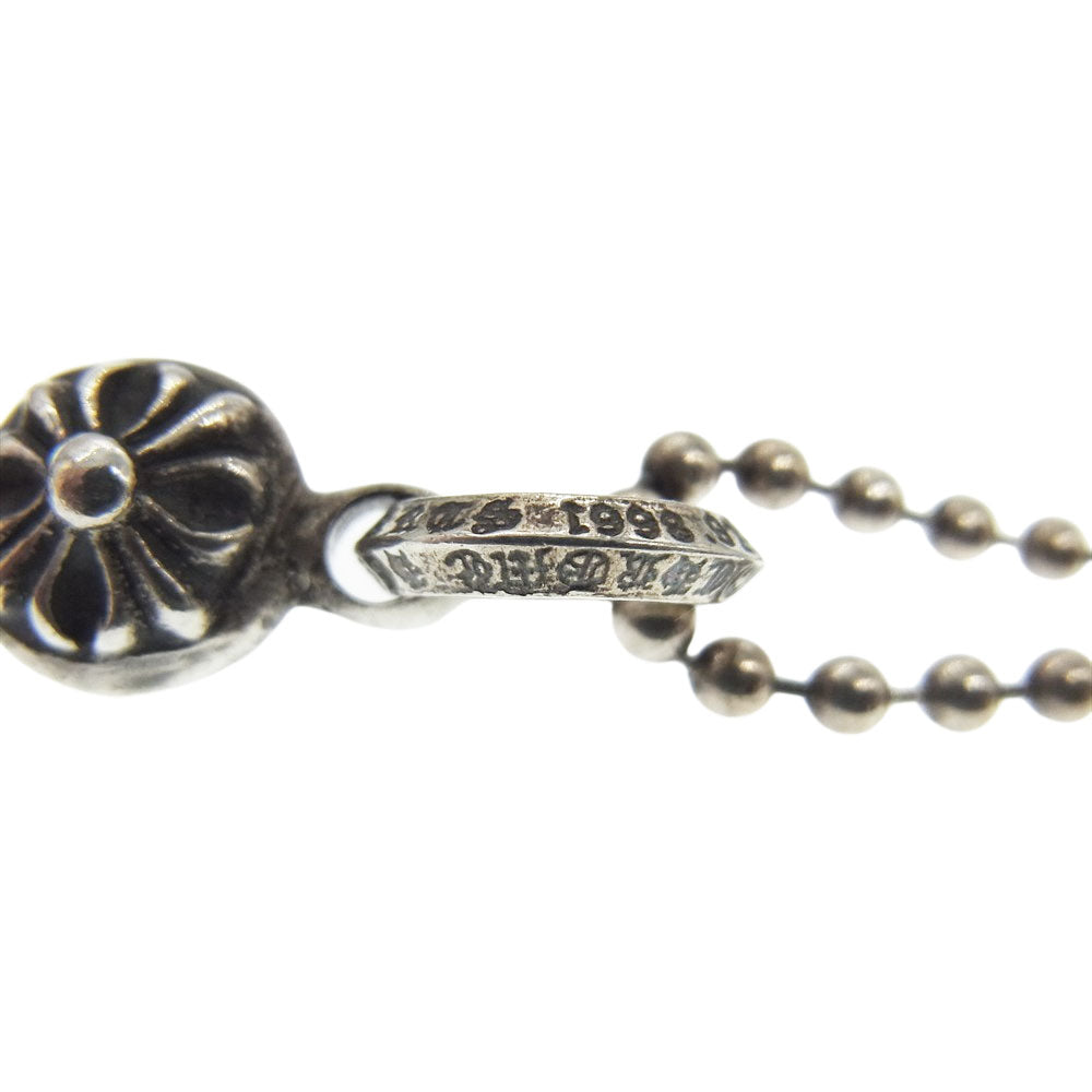 CHROME HEARTS クロムハーツ（原本無） 1B TNY CH CRS 1ボール タイニーCH クロス チャーム ネックレス  シルバー系【中古】