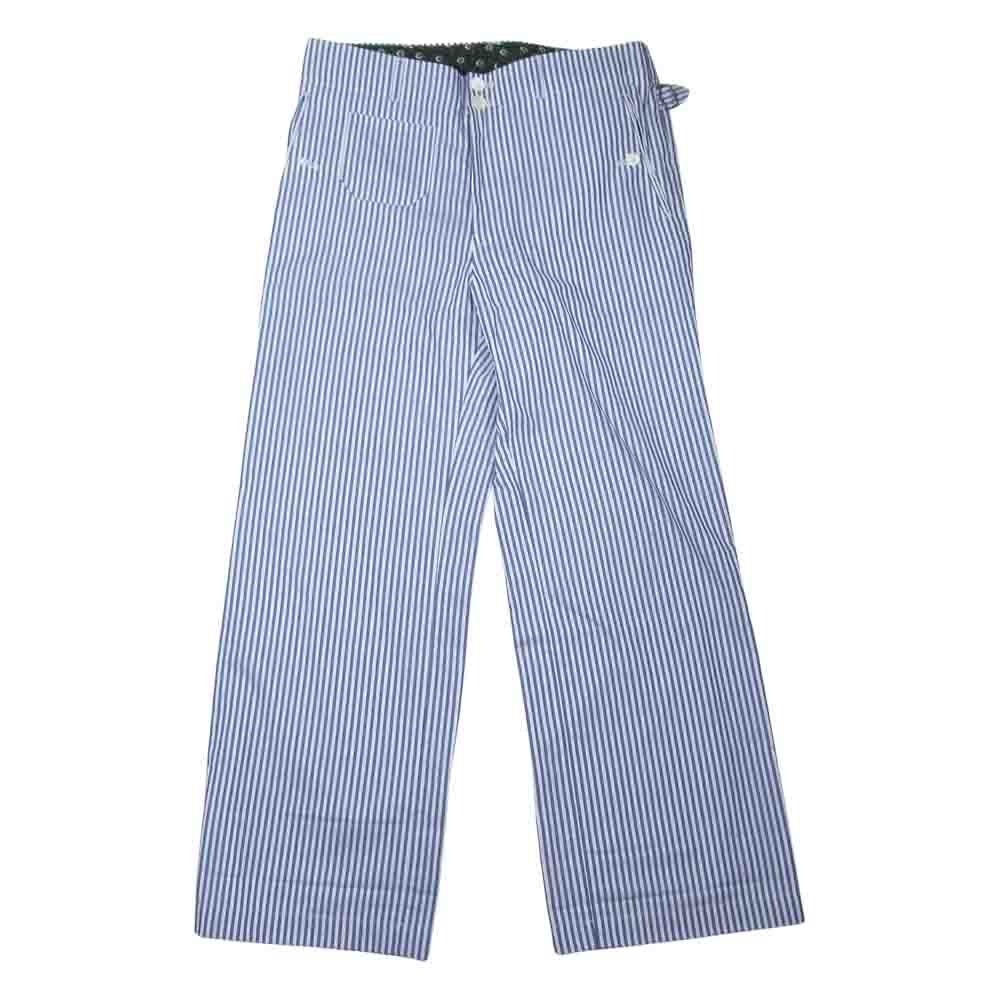JUNYA WATANABE COMME des GARCONS MAN ジュンヤワタナベコムデギャルソンマン 20SS WE-P018 サイドシンチ ストライプ トラウザー パンツ ホワイト系 ブルー系 XS【美品】【中古】