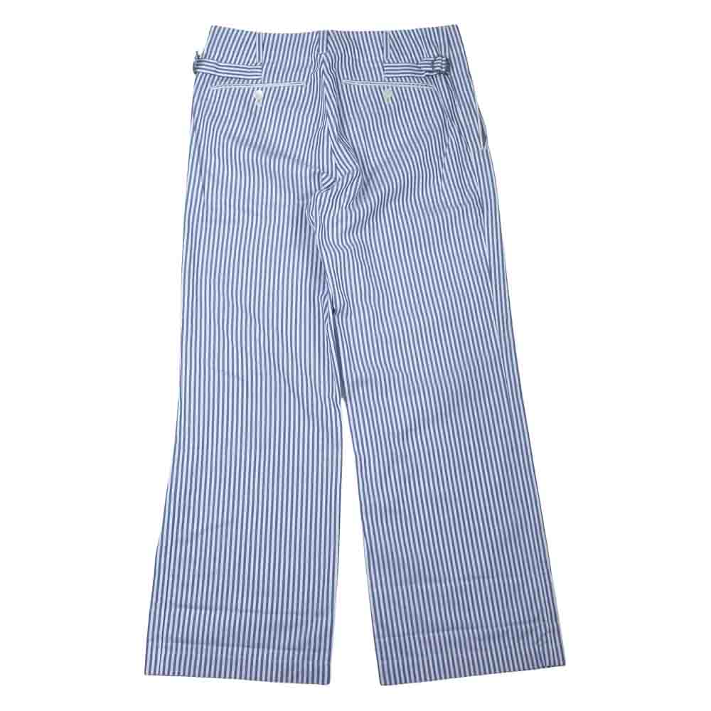 JUNYA WATANABE COMME des GARCONS MAN ジュンヤワタナベコムデギャルソンマン 20SS WE-P018 サイドシンチ ストライプ トラウザー パンツ ホワイト系 ブルー系 XS【美品】【中古】