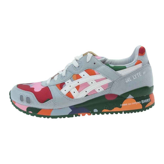 asics アシックス COMME des GARCONS SHIRT 1201A132 GEL-LYTE 3 OG コムデギャルソンシャツ ゲルライト3 スニーカー マルチカラー系 27cm【美品】【中古】