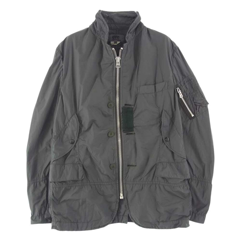 アイジュンヤワタナベコムデギャルソンマン 21SS WG-J918 エステルツイル 製品染め ミリタリーカスタムジャケット カーキ系 XS【美品】【中古】