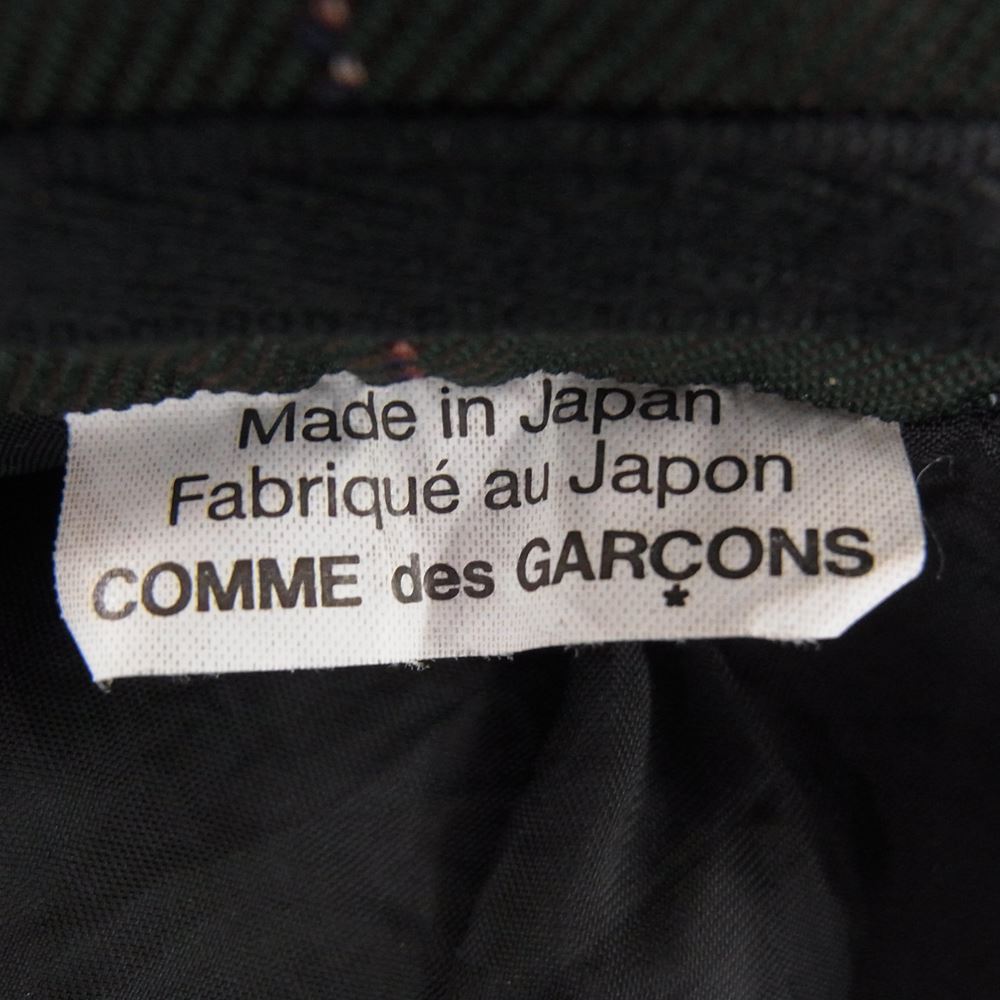 COMME des GARCONS HOMME DEUX コムデギャルソンオムドゥ AD2020 DG-J27 ポリ縮絨 サイドジップ 後ろ二重 カットオフエッジ 袖切替 テーラードジャケット グリーン系 ブラウン系 XS【美品】【中古】