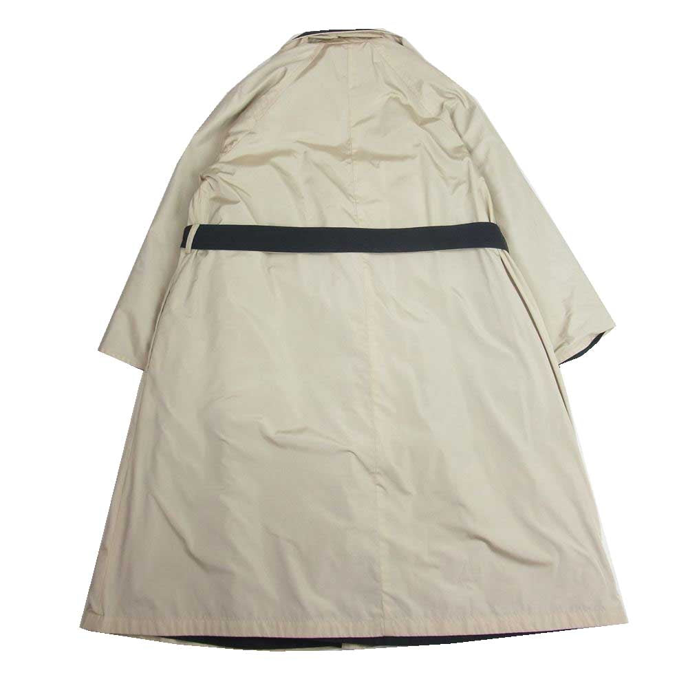 MAX MARA マックスマーラ 102101916-42-01 白タグ 国内正規品 イタリア製 リバーシブル ベルト付き エステル コート ブラック系 ベージュ系 42【中古】