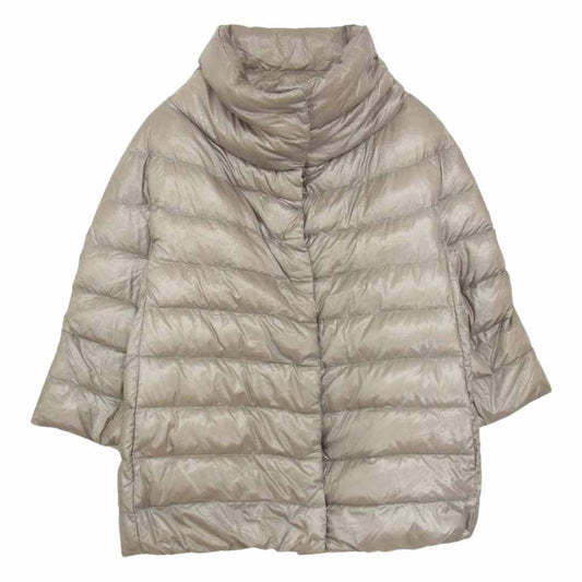 Herno ヘルノ PI0043DIC 国内正規品 ボトルネック 七分丈 ショートダウン ジャケット グレー系 48【中古】