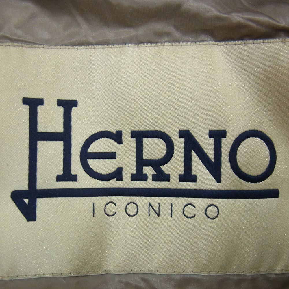 Herno ヘルノ PI0043DIC 国内正規品 ボトルネック 七分丈 ショートダウン ジャケット グレー系 48【中古】