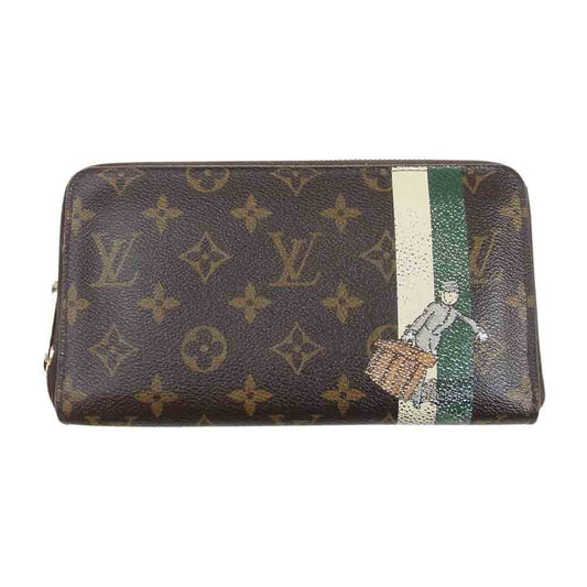 LOUIS VUITTON ルイ・ヴィトン M60035 モノグラム ジッピー オーガナイザー ベルボーイ ラウンドジップ 財布 ブラウン系【中古】