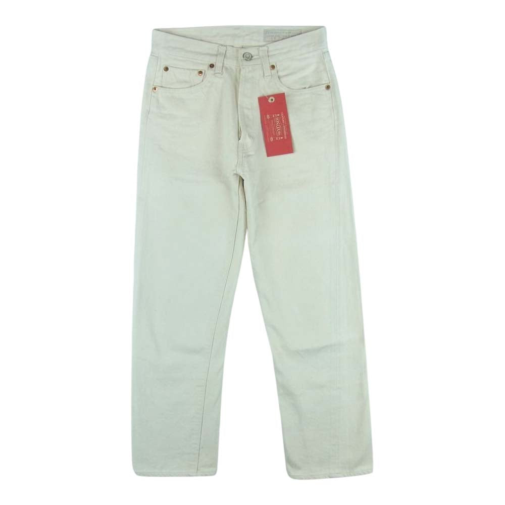BONCOURA ボンクラ SHRINK TO FIT ホワイト セルビッチ デニム パンツ コットン 日本製 オフホワイト系 27【中古】