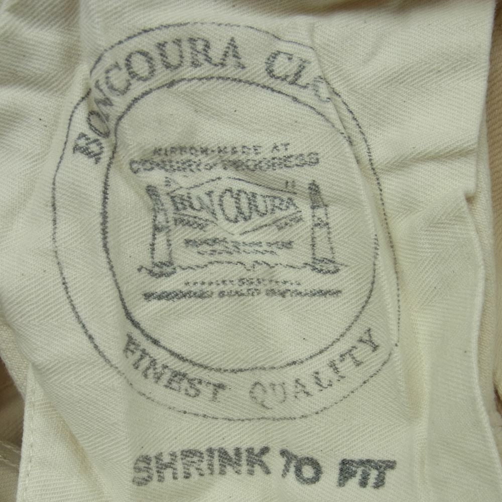 BONCOURA ボンクラ SHRINK TO FIT ホワイト セルビッチ デニム パンツ コットン 日本製 オフホワイト系 27【中古】