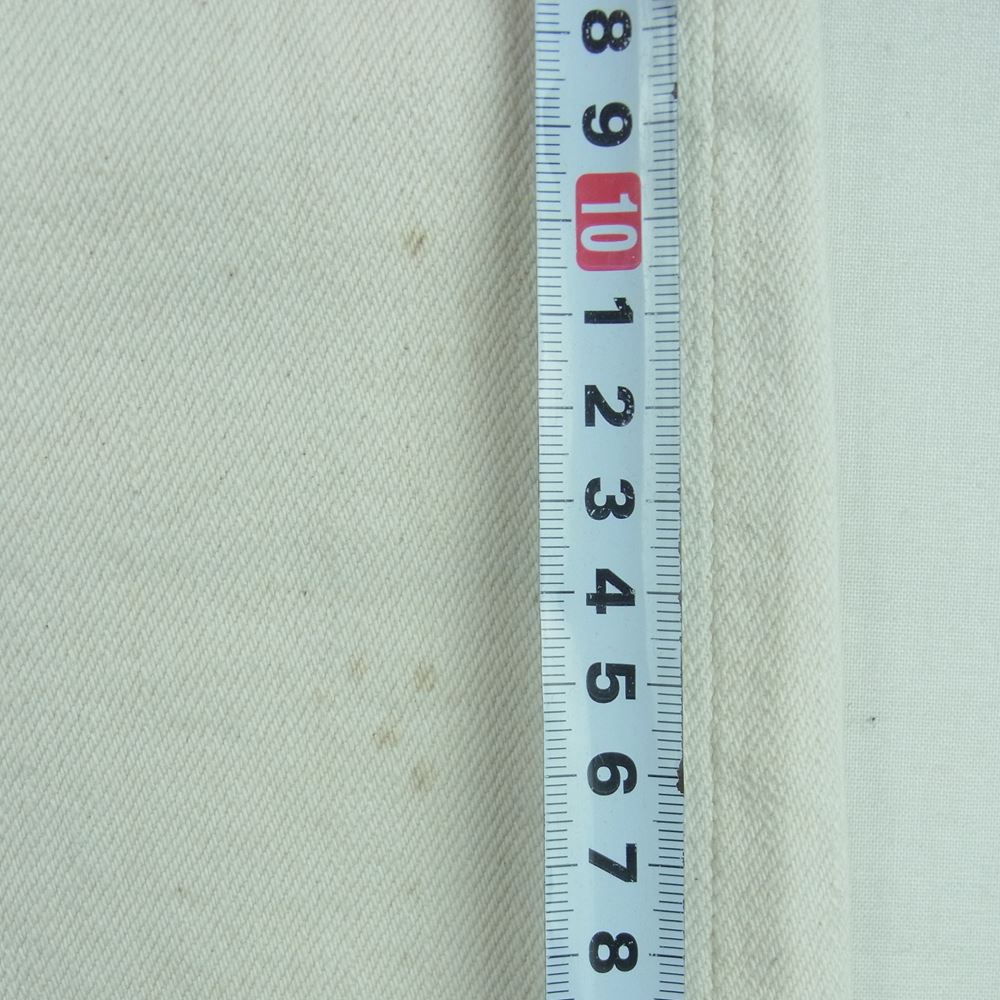 BONCOURA ボンクラ SHRINK TO FIT ホワイト セルビッチ デニム パンツ コットン 日本製 オフホワイト系 27【中古】
