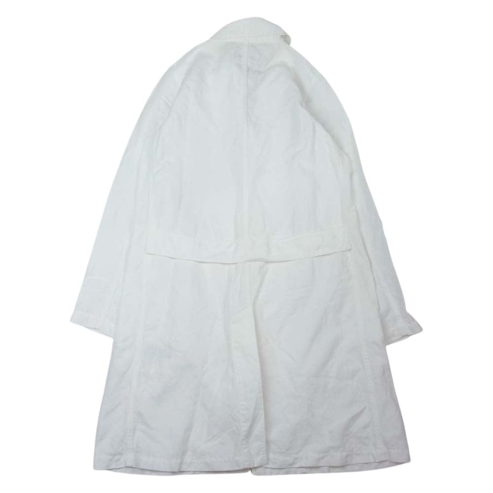 ZUCCa ズッカ ZU41FA009 コットンリネン ショップコート ホワイト系 M【美品】【中古】