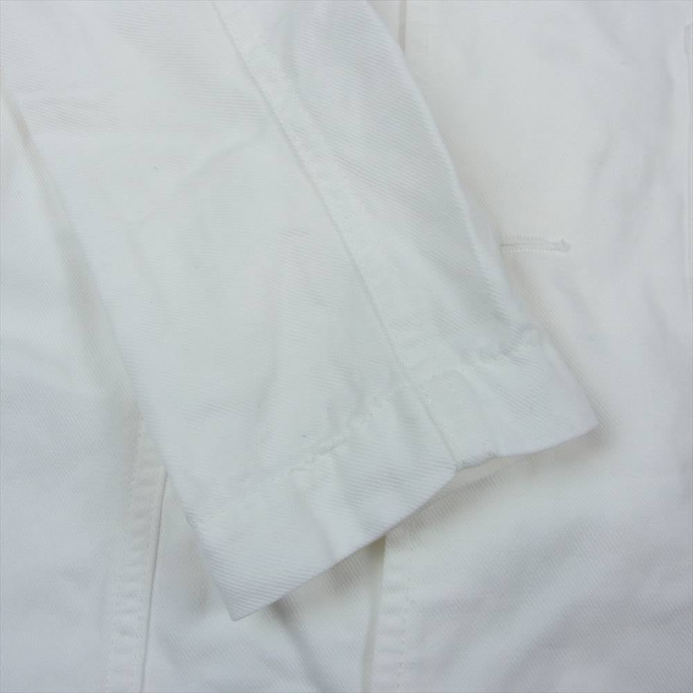 ZUCCa ズッカ ZU41FA009 コットンリネン ショップコート ホワイト系 M【美品】【中古】