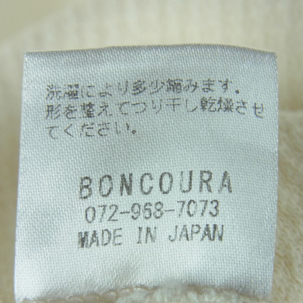 BONCOURA ボンクラ Heavy Weight Thermal Long Sleeves ヘビーウエイト ワッフル サーマル カットソー オフホワイト系 42【新古品】【未使用】【中古】