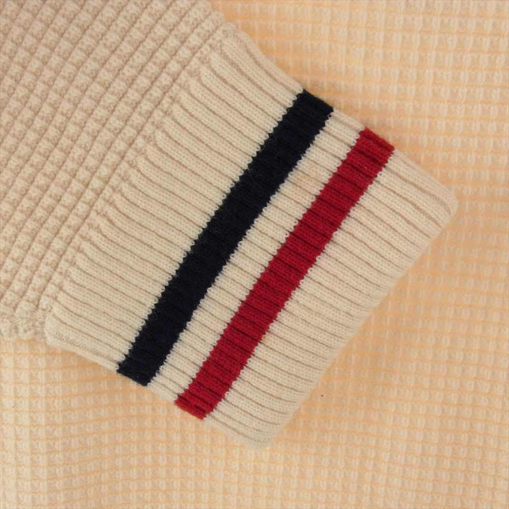 MONCLER GAMME BLEU モンクレール ガムブルー C23919006000 979AU 国内正規品 MAGLIONE TRICOT GIROCOLLO トリコロール クルーネック ニット セーター ホワイト系 ベージュ系 L【中古】