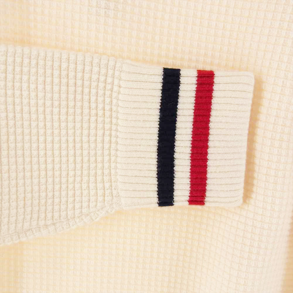 MONCLER GAMME BLEU モンクレール ガムブルー C23919006000 979AU 国内正規品 MAGLIONE TRICOT GIROCOLLO トリコロール クルーネック ニット セーター ホワイト系 ベージュ系 S【美品】【中古】