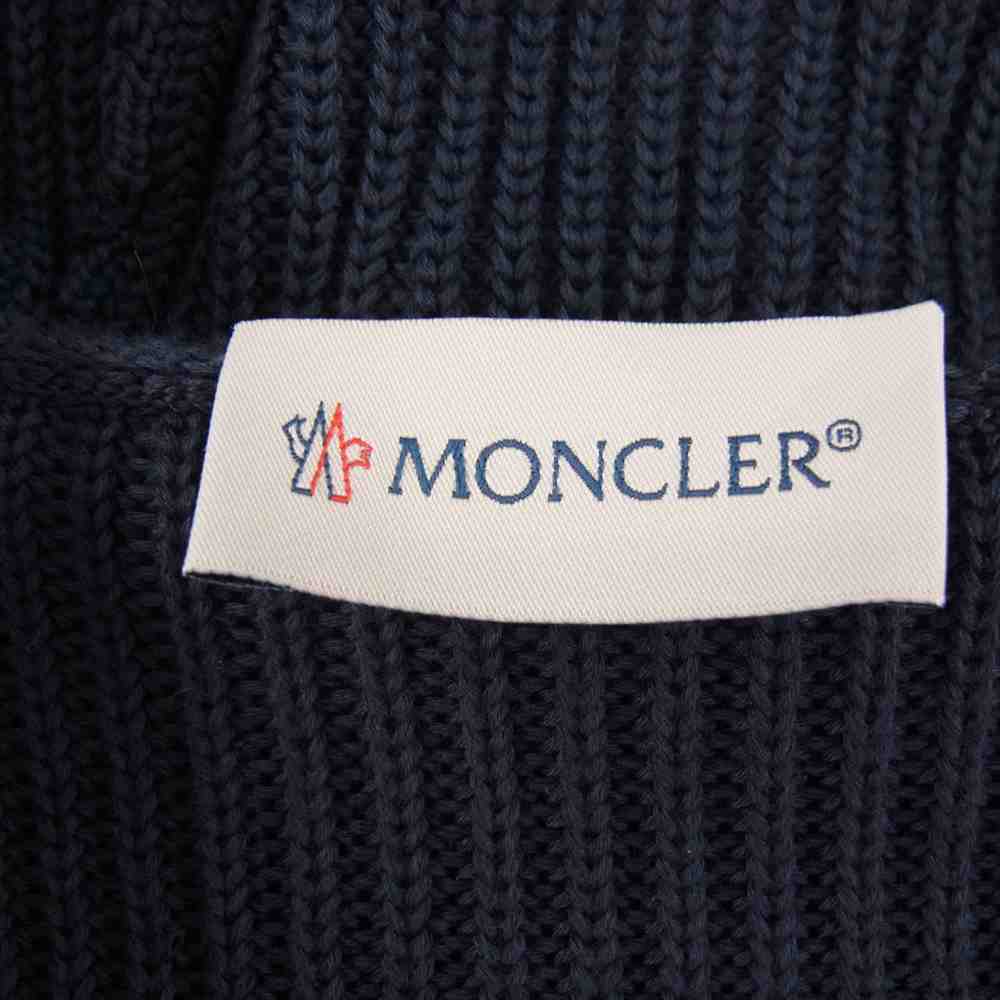 MONCLER モンクレール G10919B71000 V9215 国内正規品 CARDIGAN TORICOT トリコカーディガン ボーダー ジップ パーカー ネイビー系 ホワイト系 L【美品】【中古】