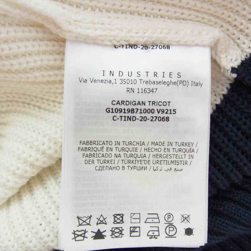 MONCLER モンクレール G10919B71000 V9215 国内正規品 CARDIGAN TORICOT トリコカーディガン ボーダー ジップ パーカー ネイビー系 ホワイト系 L【美品】【中古】