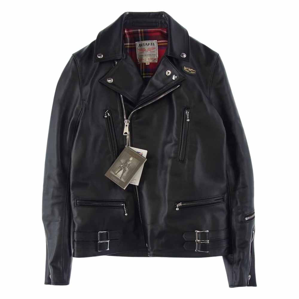 Lewis Leathers ルイスレザー 391T LIGHTNING TIGHT FIT HORSEHIDE ライトニング タイトフィット ホースハイド カスタム ライダース ジャケット ブラック系 38【美品】【中古】