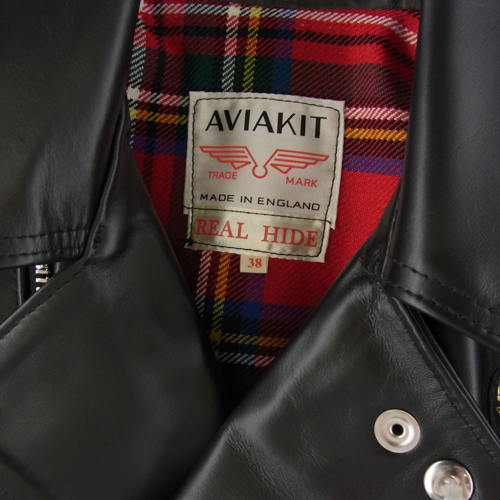 Lewis Leathers ルイスレザー 391T LIGHTNING TIGHT FIT HORSEHIDE ライトニング タイトフィット ホースハイド カスタム ライダース ジャケット ブラック系 38【美品】【中古】