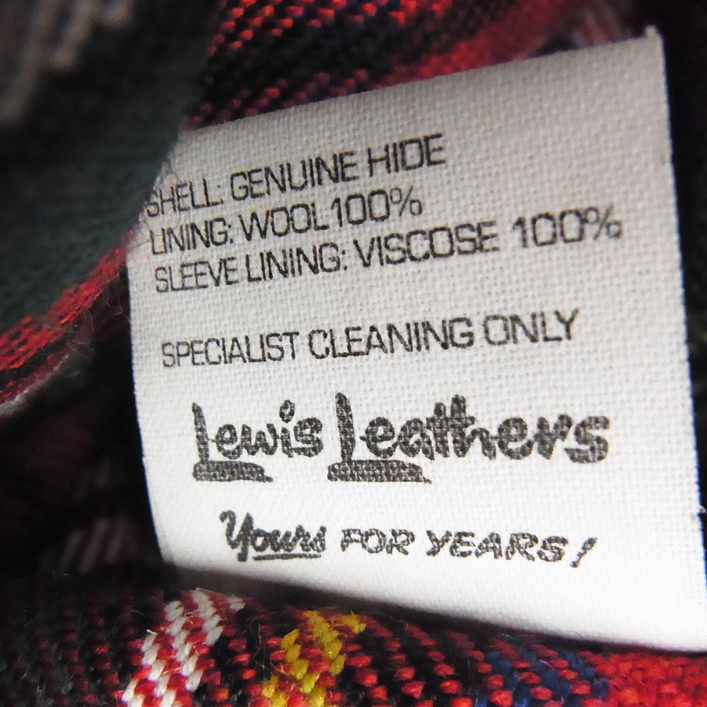 Lewis Leathers ルイスレザー 391T LIGHTNING TIGHT FIT HORSEHIDE ライトニング タイトフィット ホースハイド カスタム ライダース ジャケット ブラック系 38【美品】【中古】