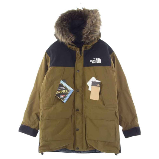 THE NORTH FACE ノースフェイス ND91935 Mountain Down Coat マウンテン ダウン コート ファー フード ジャケット MO ミリタリーオリーブ カーキ系 M【新古品】【未使用】【中古】