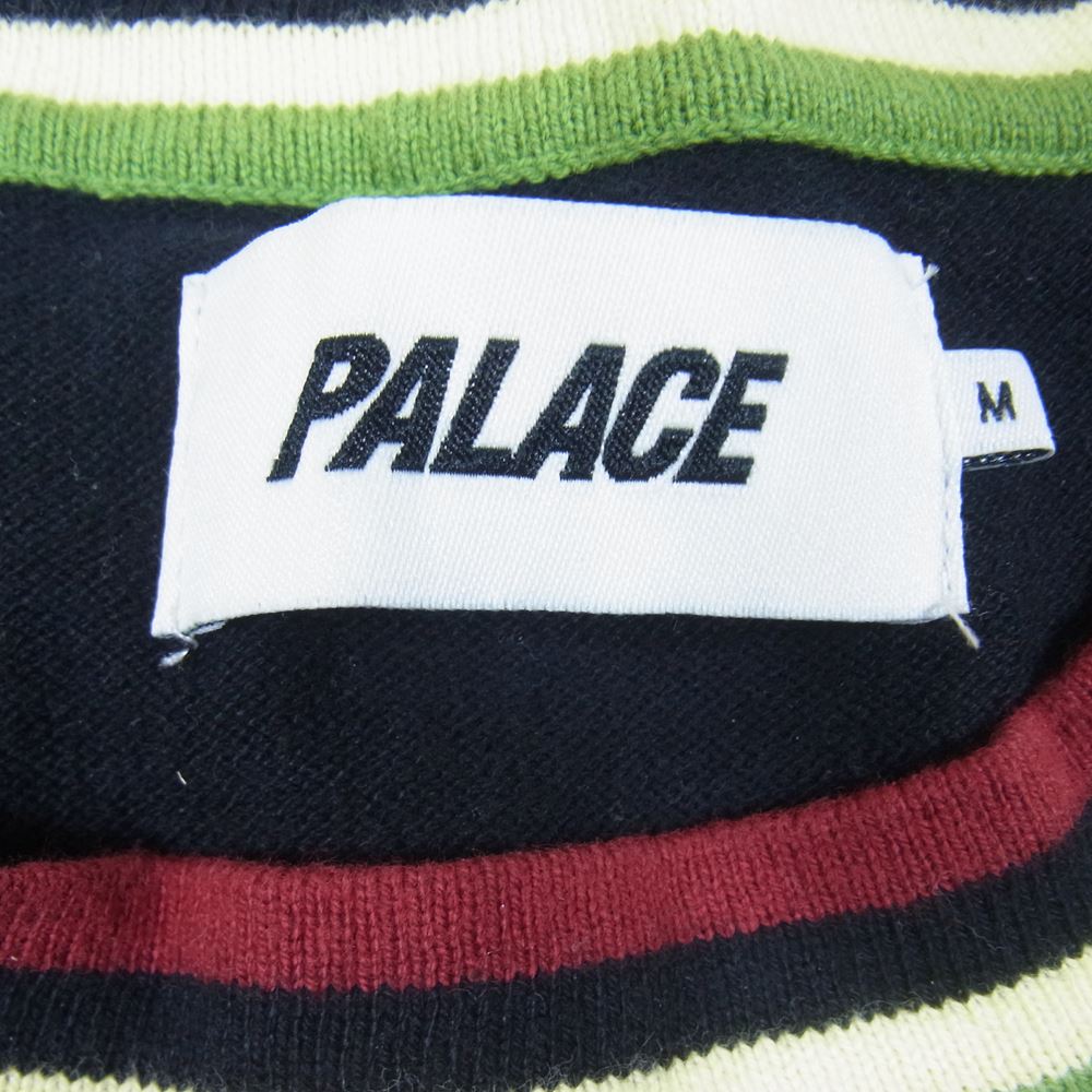 パレス JUMBO FONT KNIT Palasonic ジャンボ フォント クルーネック ニット ブラック系 M【中古】