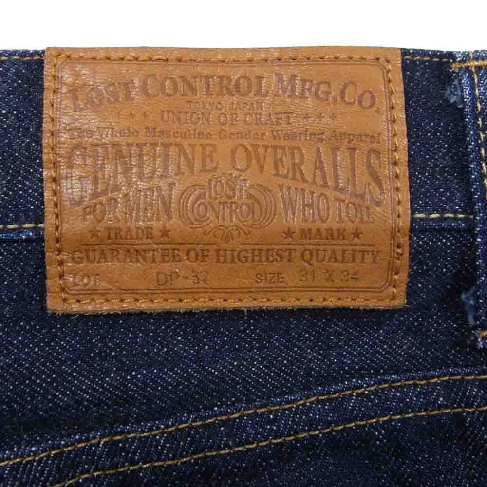 LOST CONTROL ロストコントロール DP-37 5P DENIM PANTS 股リベット キャンバス ポケット デニム パンツ インディゴブルー系 31【中古】