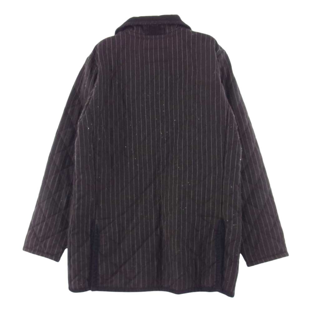 LAVENHAM ラベンハム × BOYCOTT ダブルネーム 中綿ストライプ キルティングジャケット ブラック系 US 36【中古】