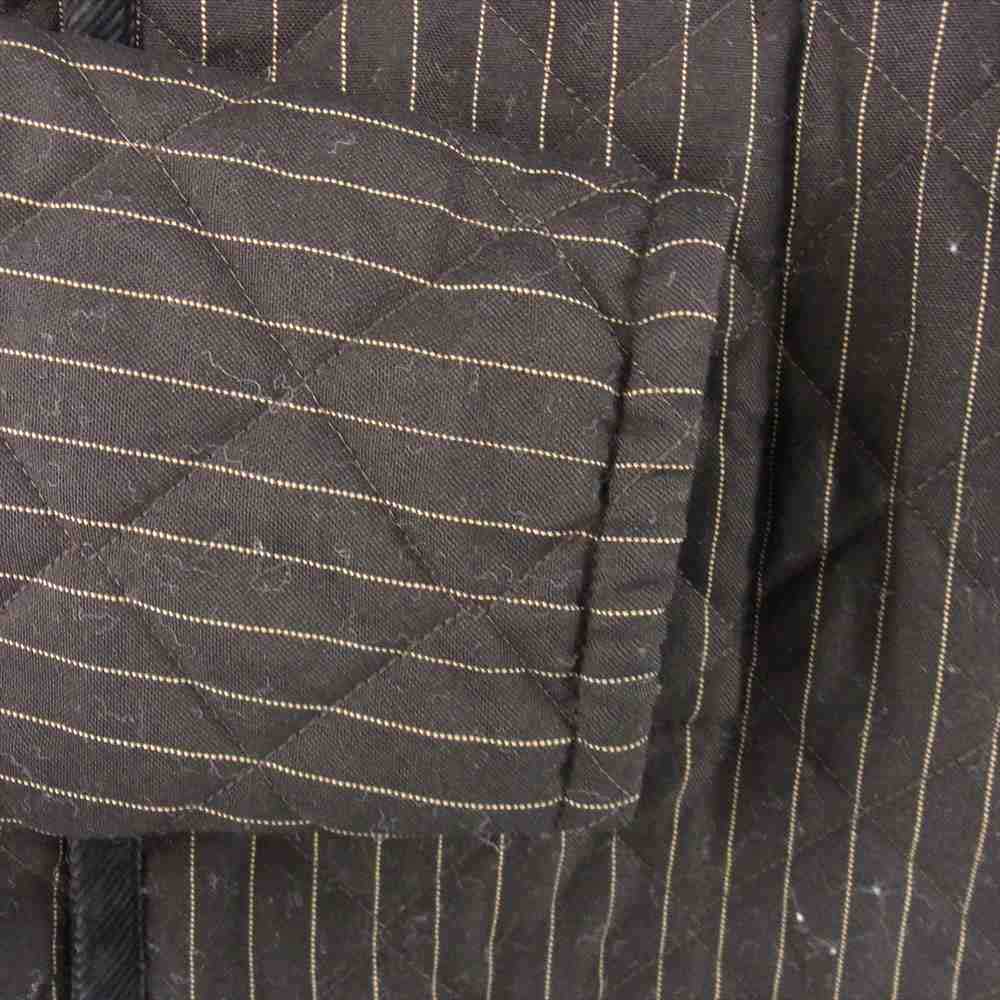 LAVENHAM ラベンハム × BOYCOTT ダブルネーム 中綿ストライプ キルティングジャケット ブラック系 US 36【中古】