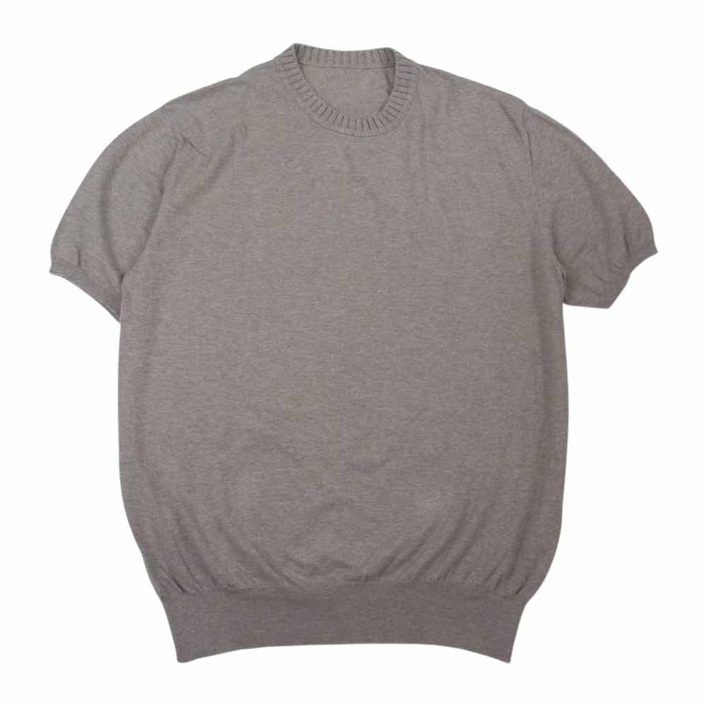 CRUCIANI クルチアーニ 22SS JU1124 イタリア製 コットンソリッド S/S クルーネック 半袖 ニット Tシャツ ベージュ系 52【中古】