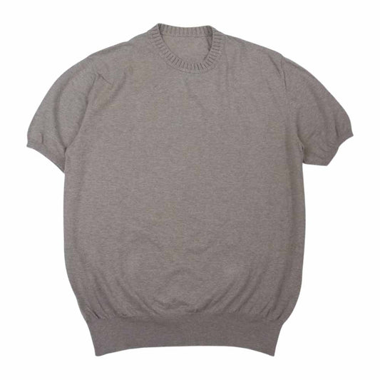 CRUCIANI クルチアーニ 22SS JU1124 イタリア製 コットンソリッド S/S クルーネック 半袖 ニット Tシャツ ベージュ系 52【中古】