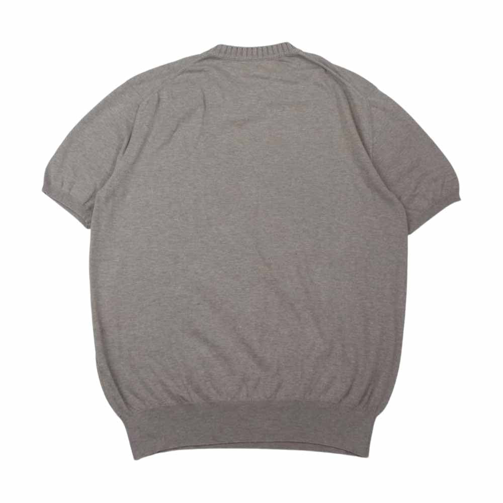 CRUCIANI クルチアーニ 22SS JU1124 イタリア製 コットンソリッド S/S クルーネック 半袖 ニット Tシャツ ベージュ系 52【中古】