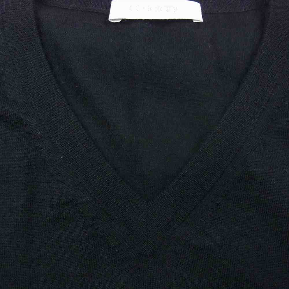 CRUCIANI クルチアーニ CU487.V03F6V イタリア製 シルク混カシミヤ Vネック ニット セーター ブラック系 52【中古】