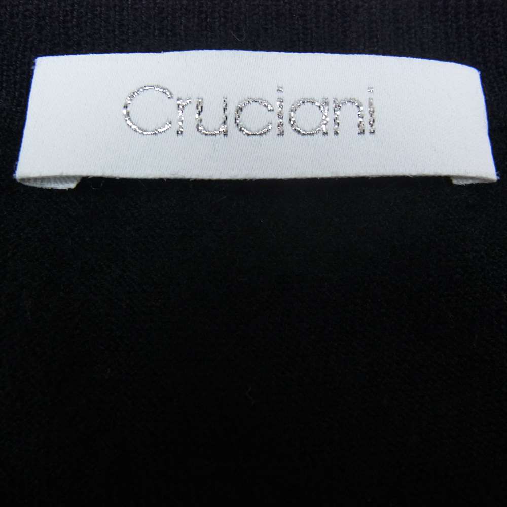 CRUCIANI クルチアーニ CU487.V03F6V イタリア製 シルク混カシミヤ Vネック ニット セーター ブラック系 52【中古】