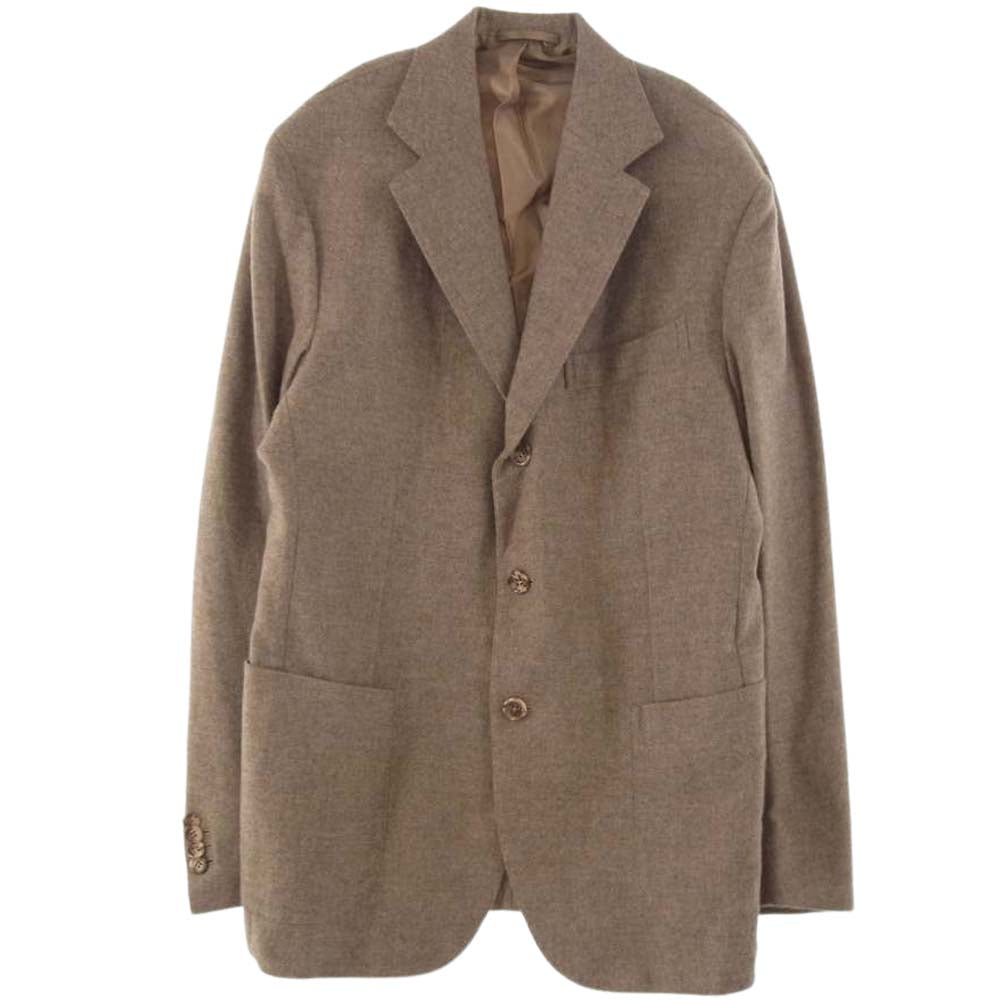 デペトリロ 国内正規品 イタリア製 カシミヤ100％ CAPPOTTI Spinelli TW21106U 2B テーラードジャケット ブラウン系 カーキ系 50【中古】