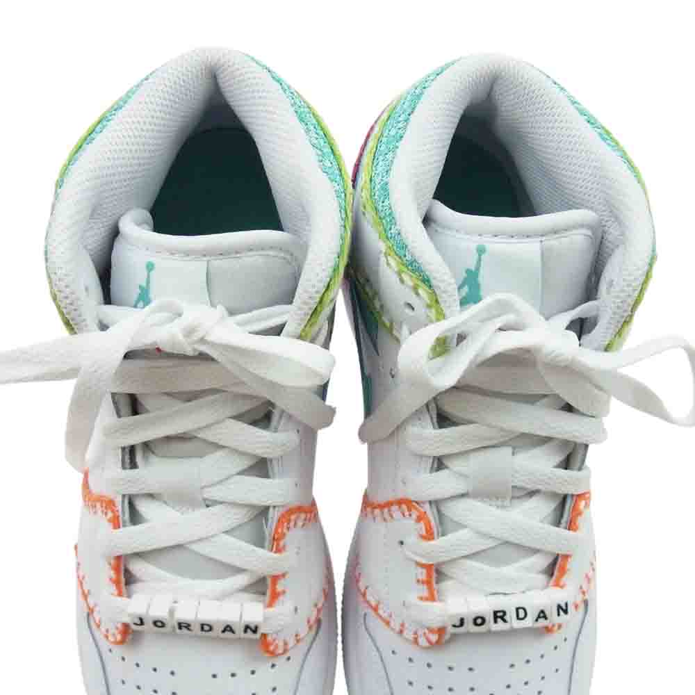 NIKE ナイキ DM6218-100 AIR JORDAN 1 AJ1 MID SE GS エアジョーダン ミッドカット スニーカー ホワイト系 23.5㎝【新古品】【未使用】【中古】