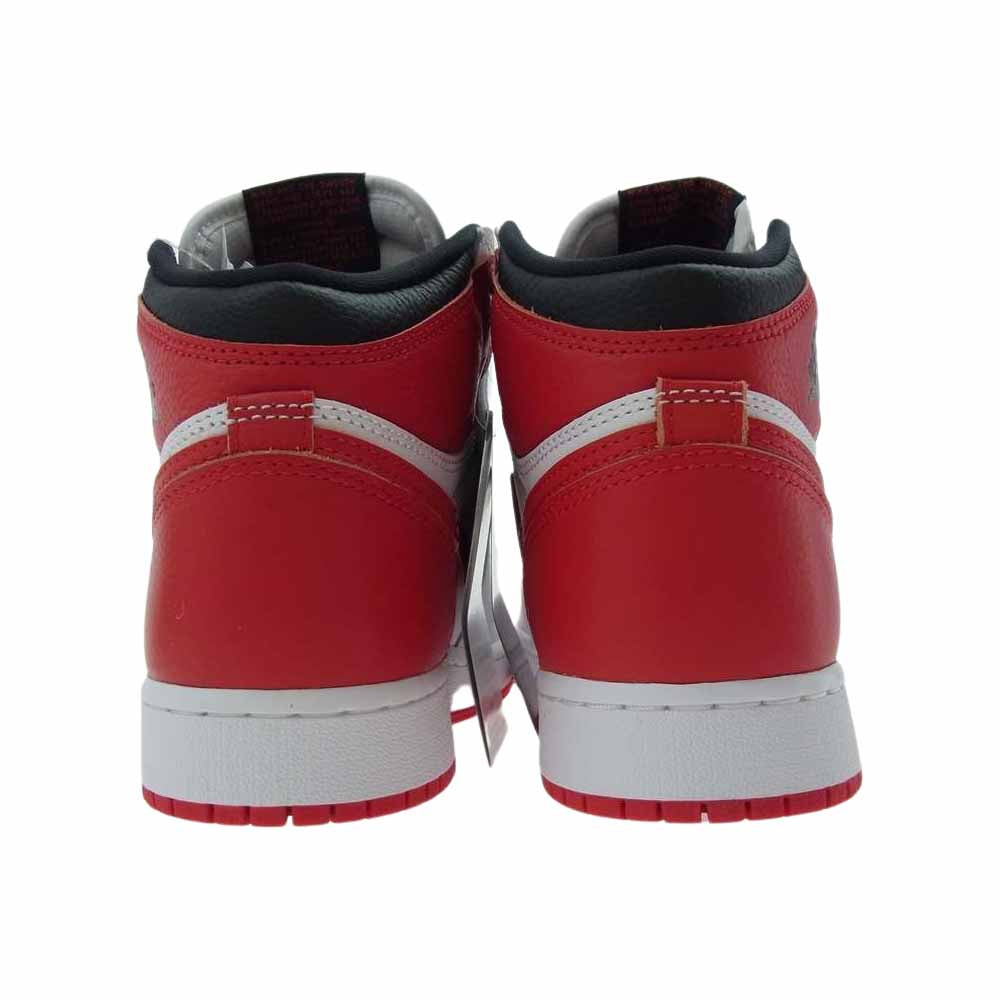 NIKE ナイキ 575441 161 AIR JORDAN 1 AJ1 RETRO HIGH OG GS エアジョーダン レトロ ハイカット スニーカー ホワイト系 レッド系 23㎝【新古品】【未使用】【中古】