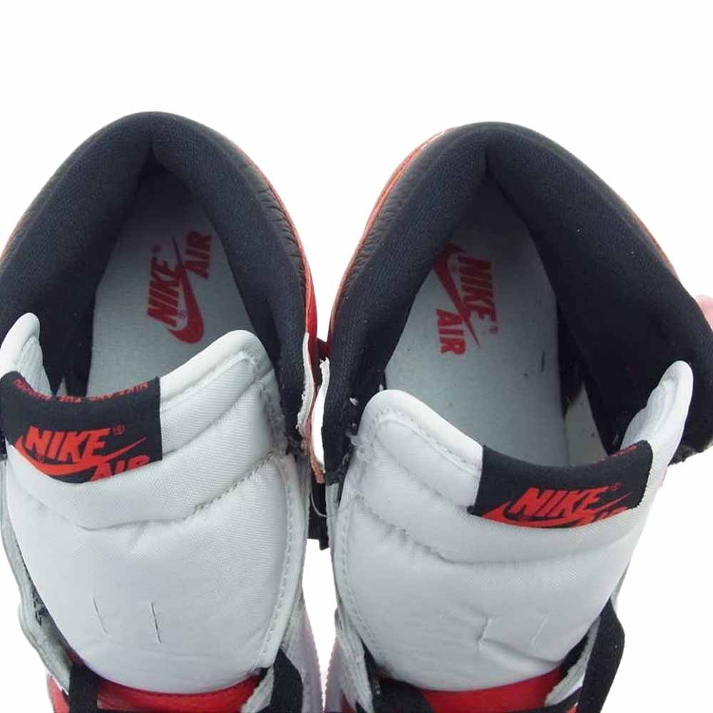 NIKE ナイキ 575441 161 AIR JORDAN 1 AJ1 RETRO HIGH OG GS エアジョーダン レトロ ハイカット スニーカー ホワイト系 レッド系 23㎝【新古品】【未使用】【中古】