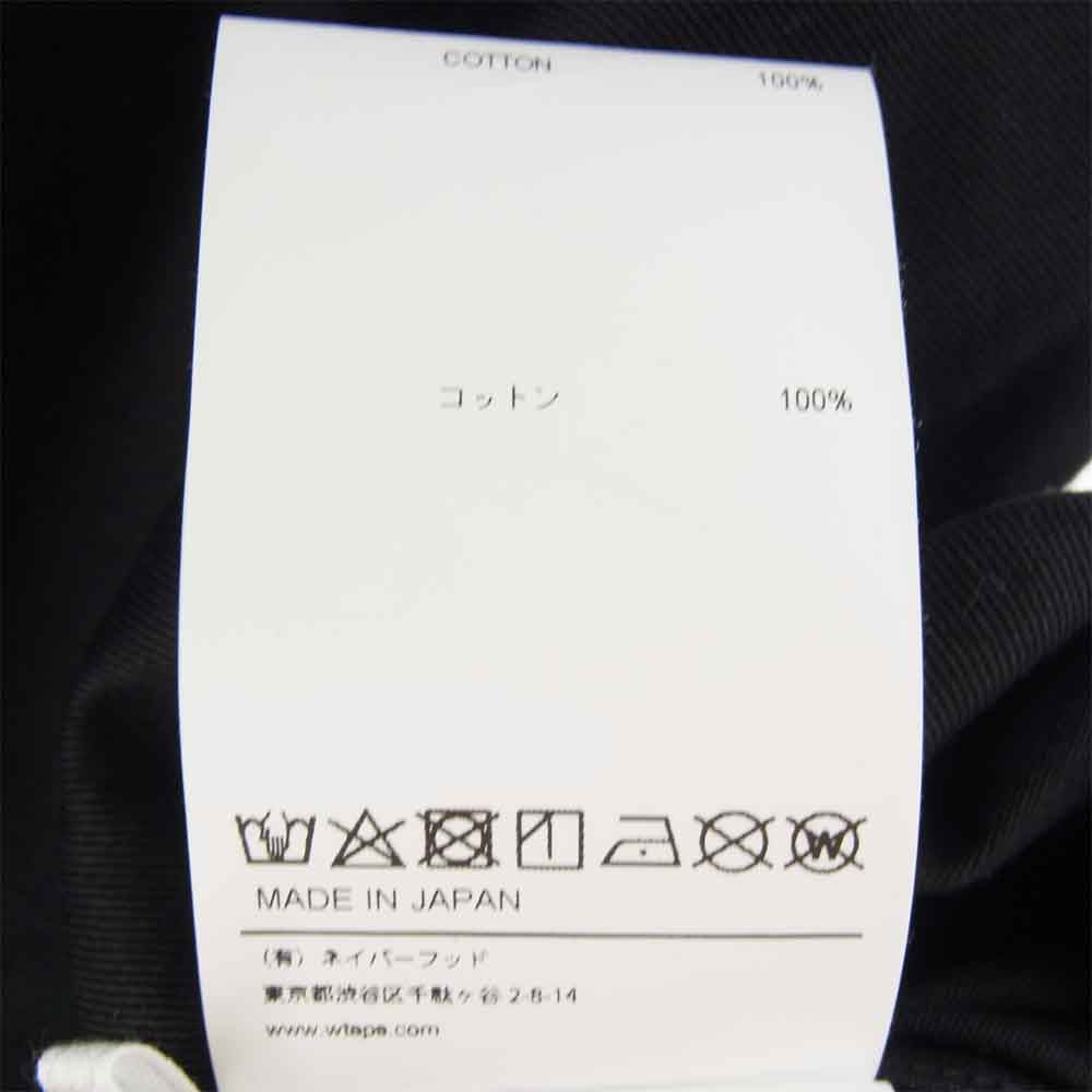 WTAPS ダブルタップス 22SS 221BRDT-SHM02 BUDS LS COTTON TWILL コットンツイル ユーティリティ ミリタリー シャツ ブラック系 01【中古】