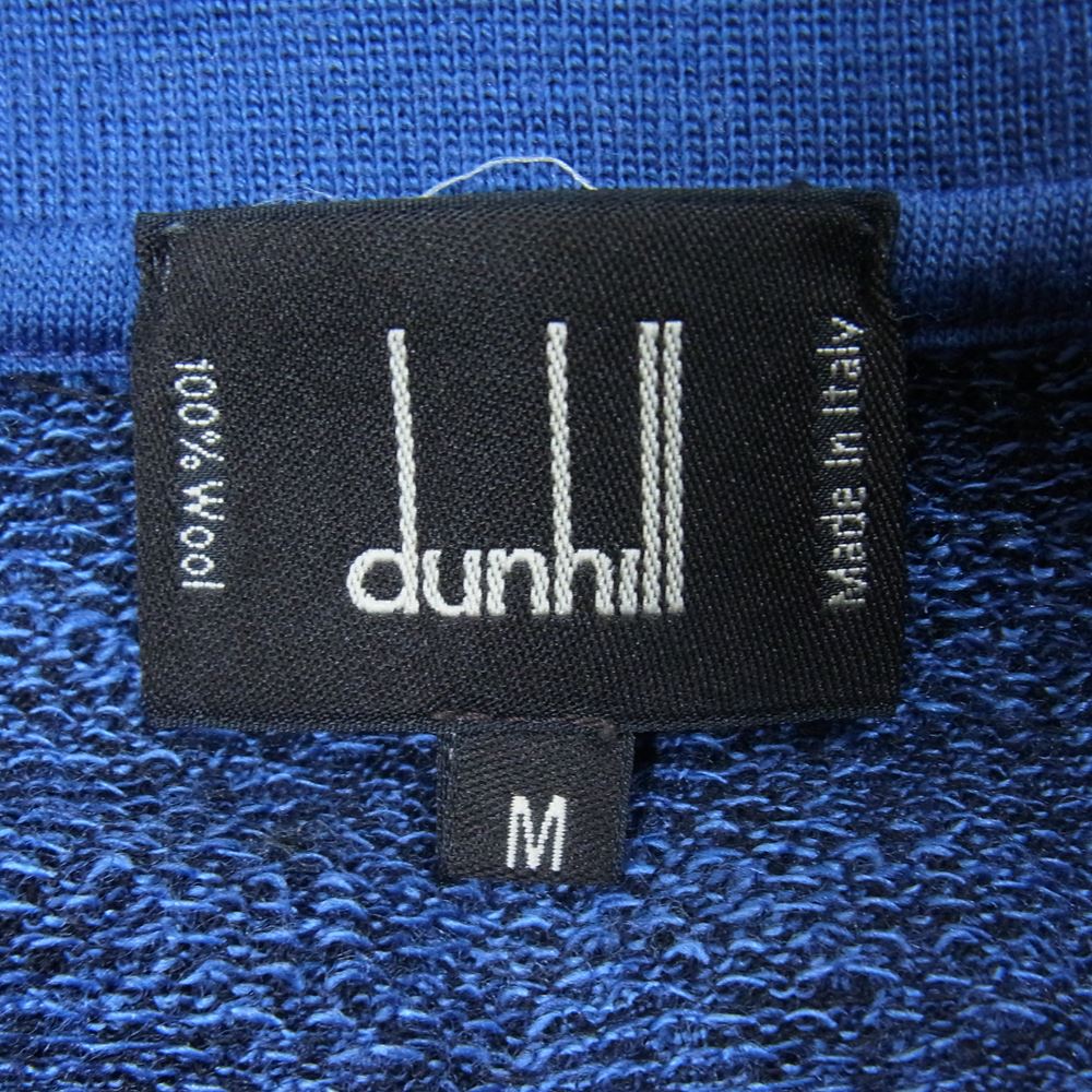 Dunhill ダンヒル イタリア製 ポケット付き 総柄 ニット 長袖 ポロシャツ マルチカラー系 ネイビー系 ブラック系 M【中古】