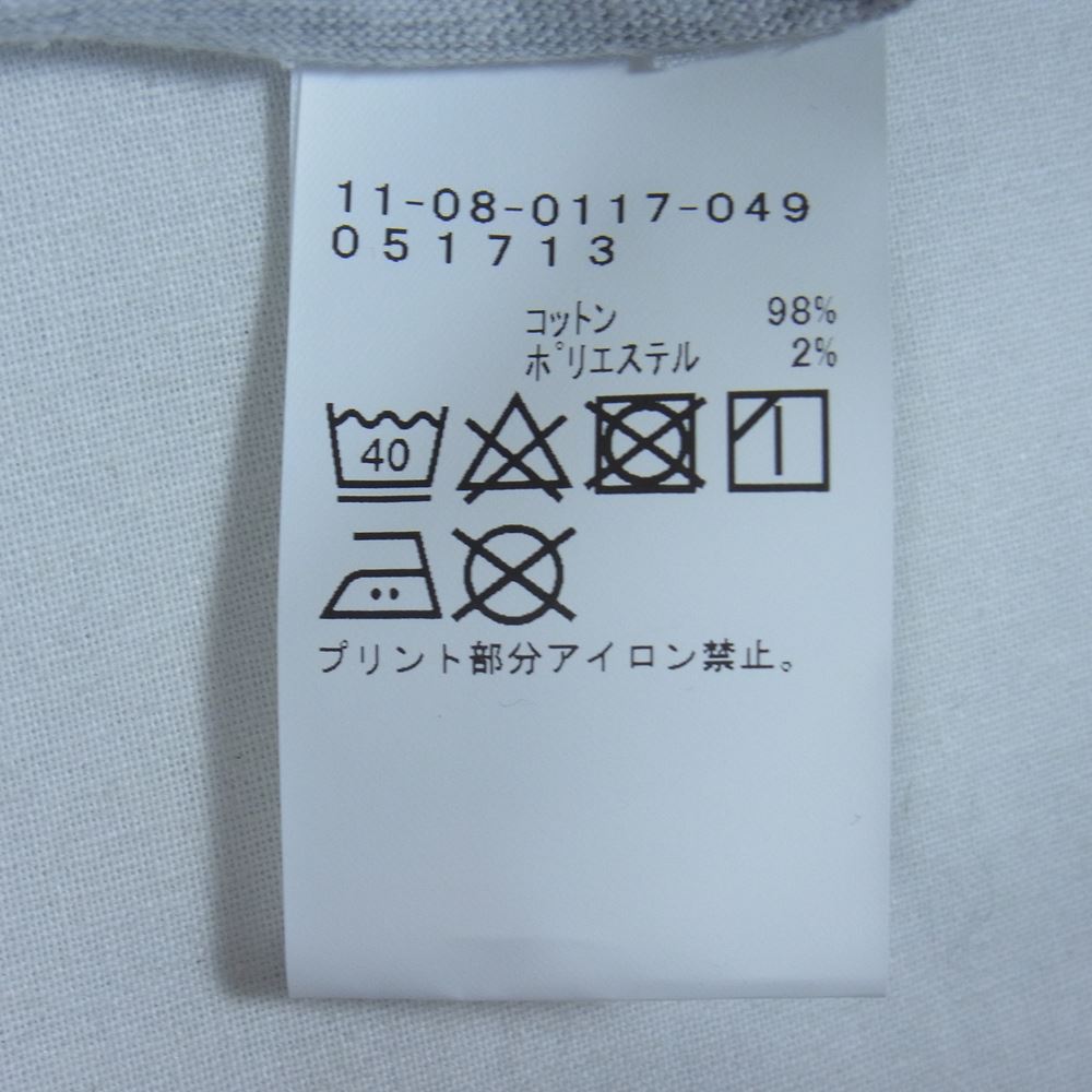 BEAMS ビームス paperboy ペーパーボーイ プリント Tシャツ グレー系 XL【新古品】【未使用】【中古】