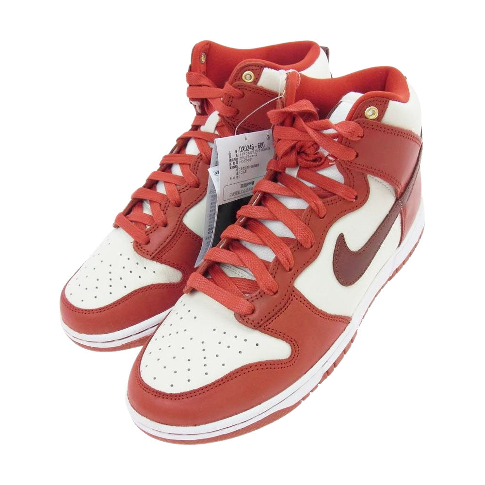 NIKE ナイキ DX0346-600  WMNS Dunk High LXX Cinnabar ウィメンズ ダンク ハイ LXX シナバー ホワイト,レッド,ブラウン 25cm【新古品】【未使用】【中古】