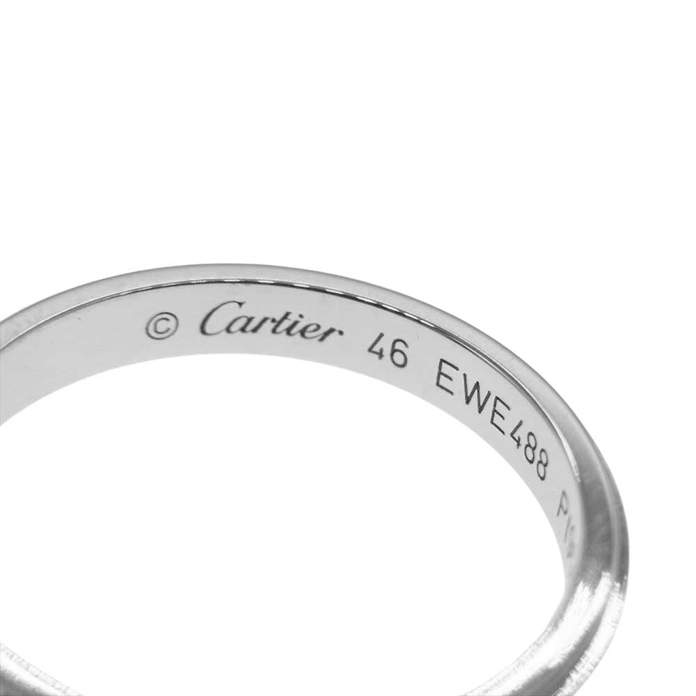 CARTIER カルティエ B4093900 【新品仕上げ済】証明書付属 D'AMOUR WEDDING BAND EWE488 Pt950 ダムール ウェディング リング シルバー系【極上美品】【中古】