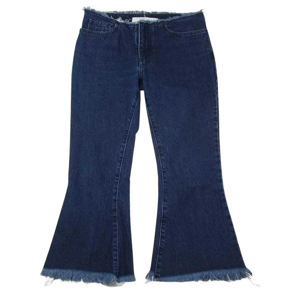 マルケスアルメイダ カットオフ デニム フレアパンツ インディゴブルー系 S【中古】